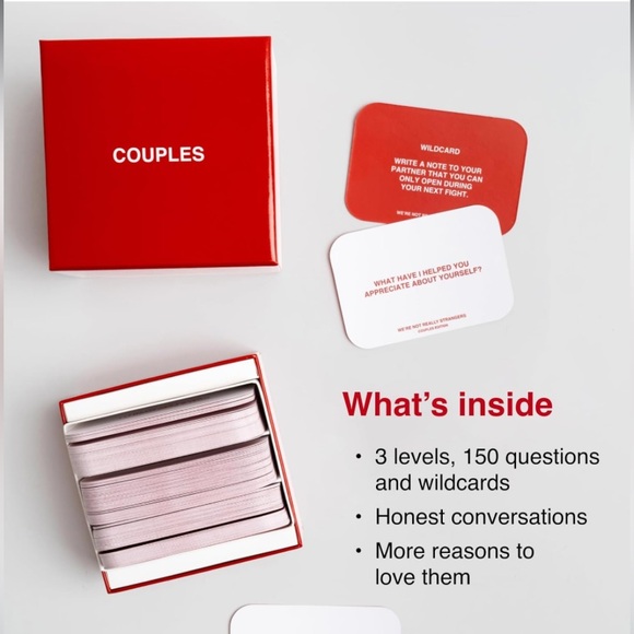 WE'RE NOT REALLY STRANGERS Couples Edition Game 150 Convo Cards for Couples - Picture 3 of 3